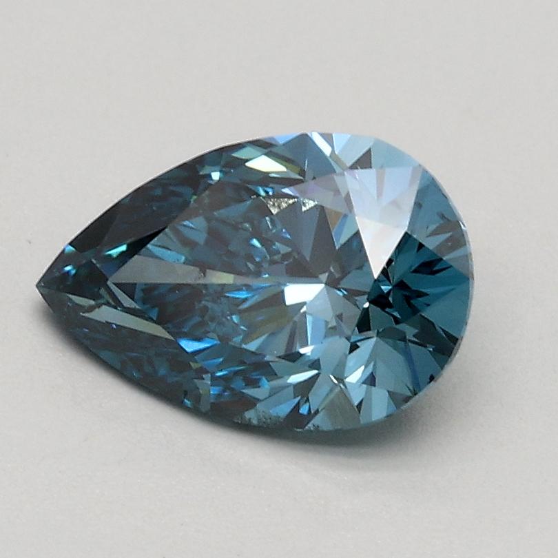 0.90 Ct. Fancy Vivid Blue Pear Lab Grown Diamond