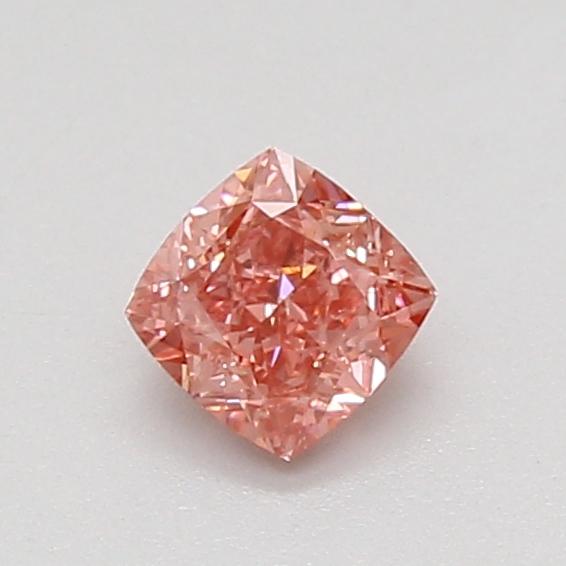 0.52 Ct. Fancy Vivid Pink Cushion Lab Grown Diamond