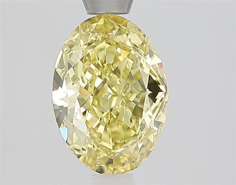 1.57 Ct. Fancy Intense  Yellow Oval Lab Grown Diamond