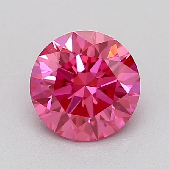 0.32 Ct. Fancy Vivid  Pink Round Lab Grown Diamond