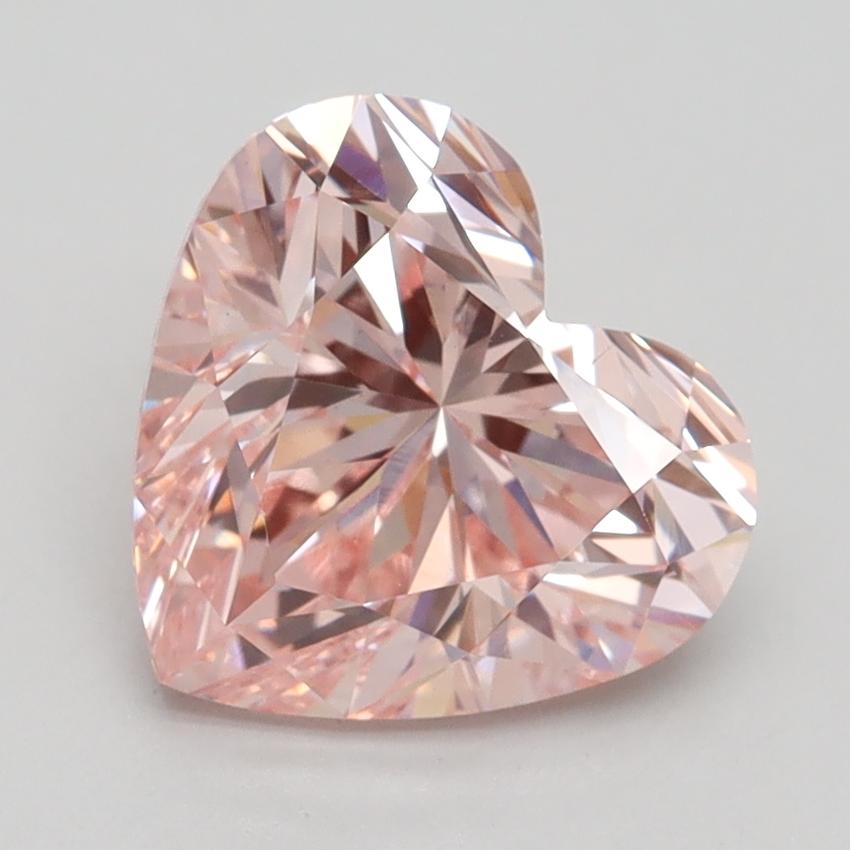 2.50 Ct. Fancy Intense Pink Heart Lab Grown Diamond