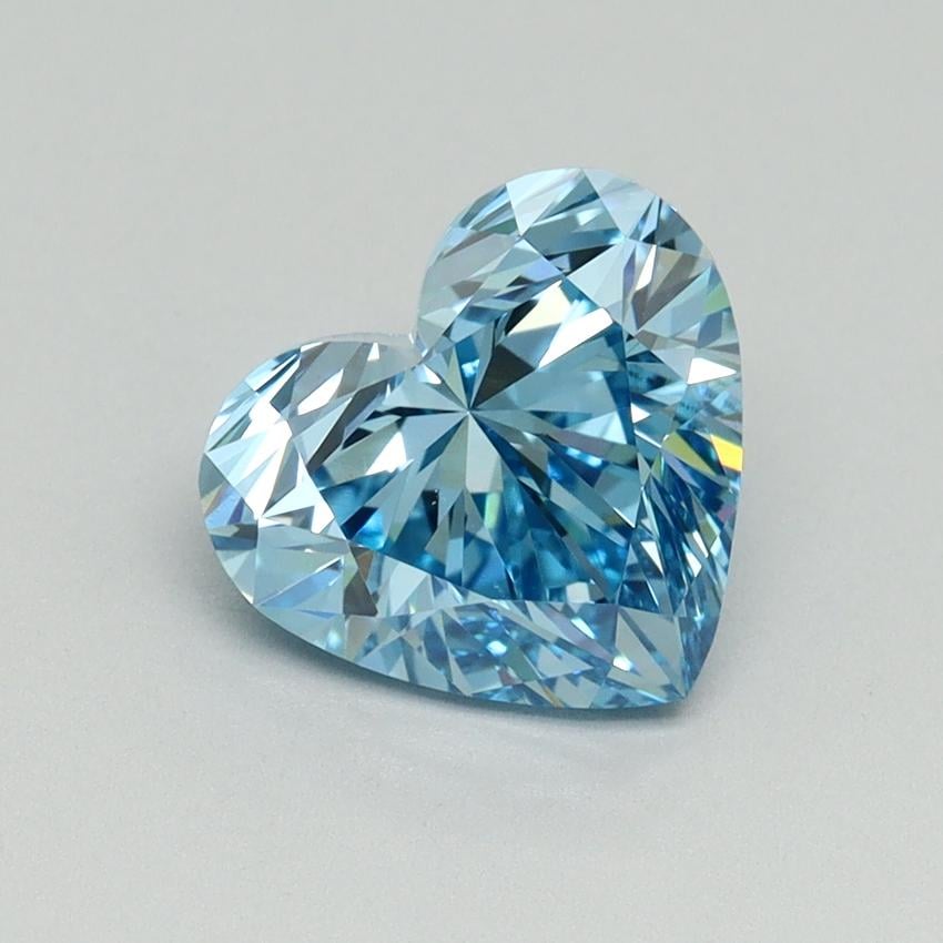 2.03 Ct. Fancy Vivid Blue Heart Lab Grown Diamond