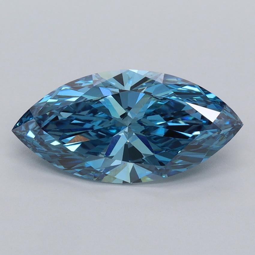 2.02 Ct. Fancy Vivid  Blue Marquise Lab Grown Diamond