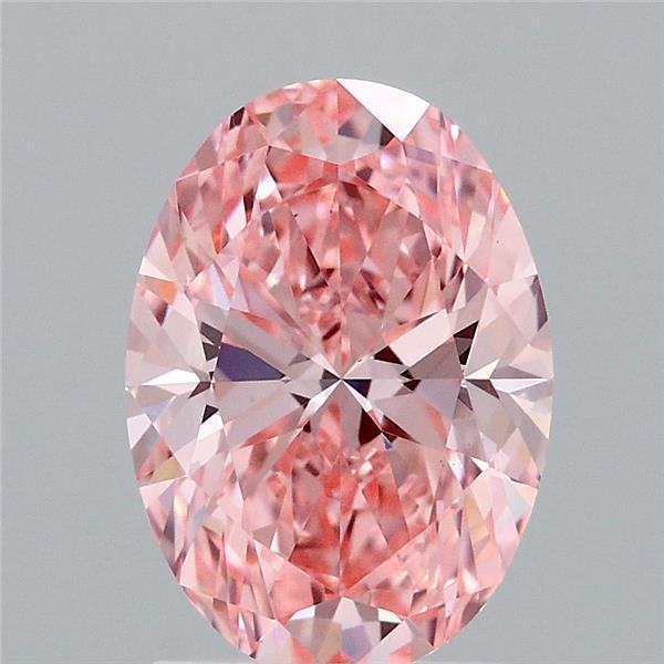 2.00 Ct. Fancy Vivid  Pink Oval Lab Grown Diamond
