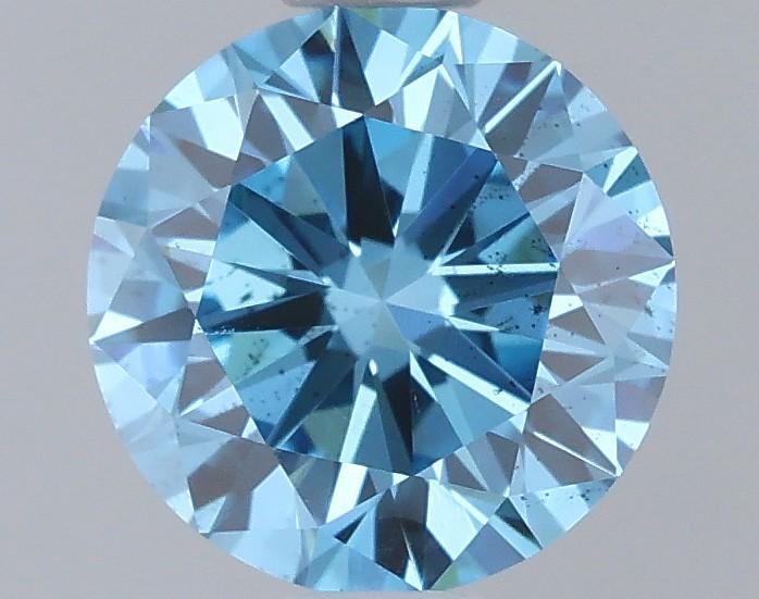 0.78 Ct. Fancy Vivid Blue Round Lab Grown Diamond
