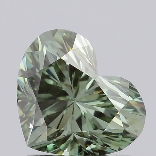 0.94 Ct. Fancy Vivid Green Heart Lab Grown Diamond