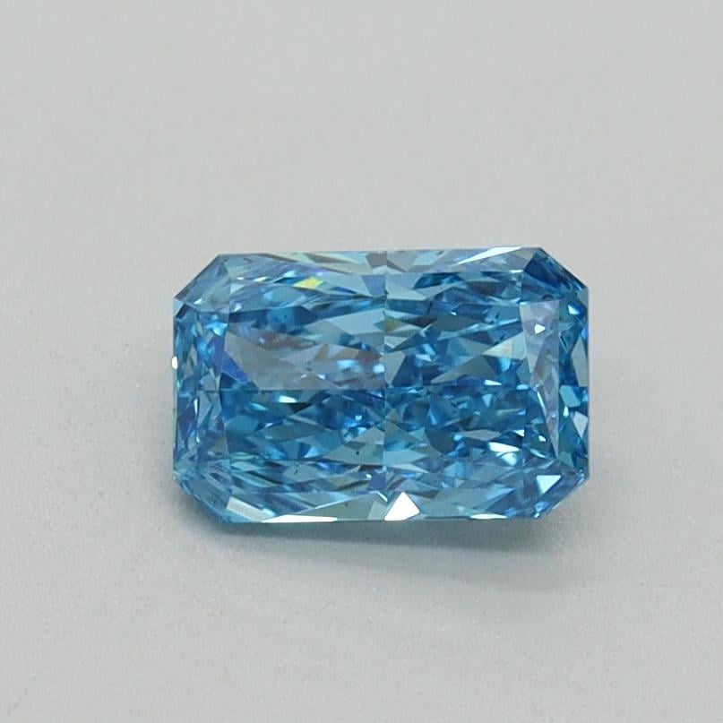 0.65 Ct. Fancy Vivid Malibu Blue Radiant Lab Grown Diamond