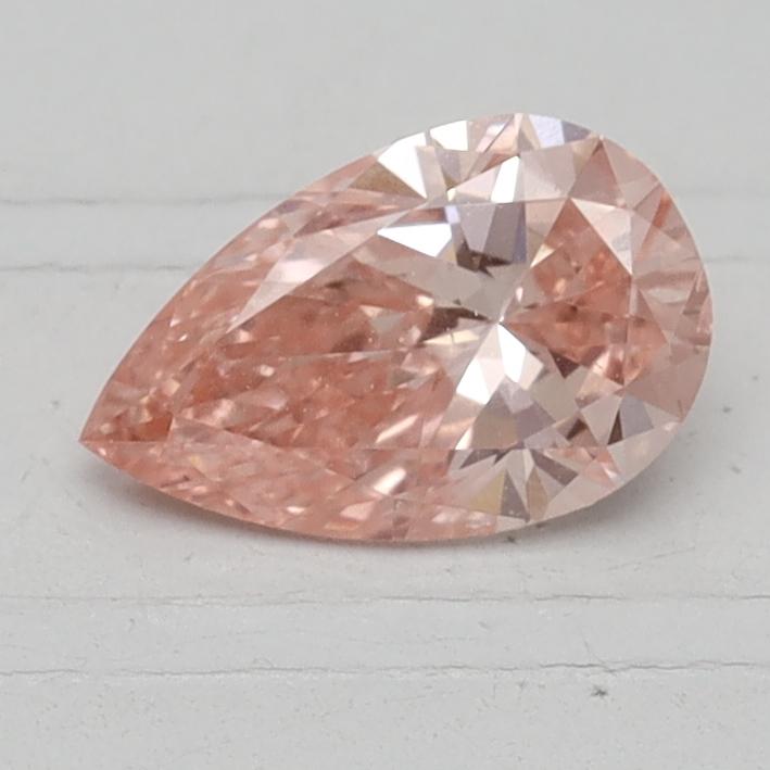0.61 Ct. Fancy Intense Pink Pear Lab Created Diamond