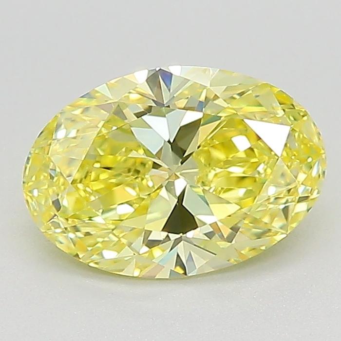 1.23 Ct. Fancy Intense Yellow Oval Lab Grown Diamond
