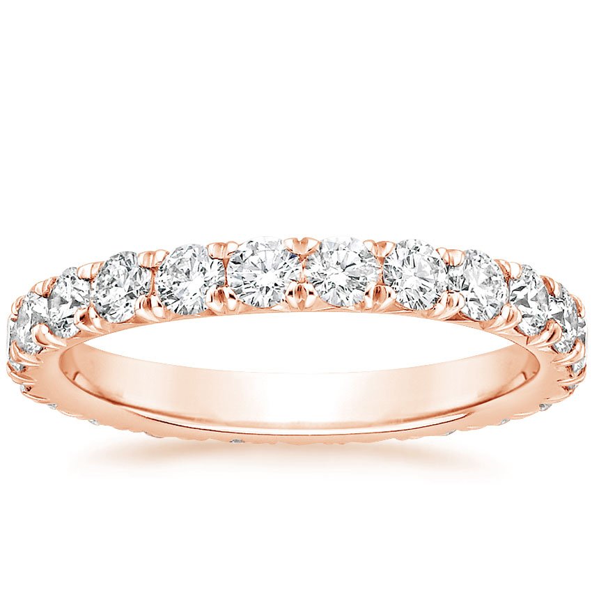 Rose gold diamond engagement ring with surprise diamond details
