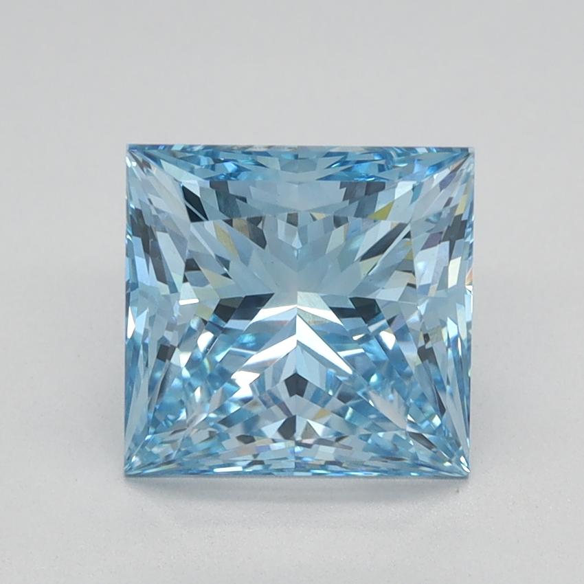 2.14 Ct. Fancy Vivid Blue Princess Lab Grown Diamond