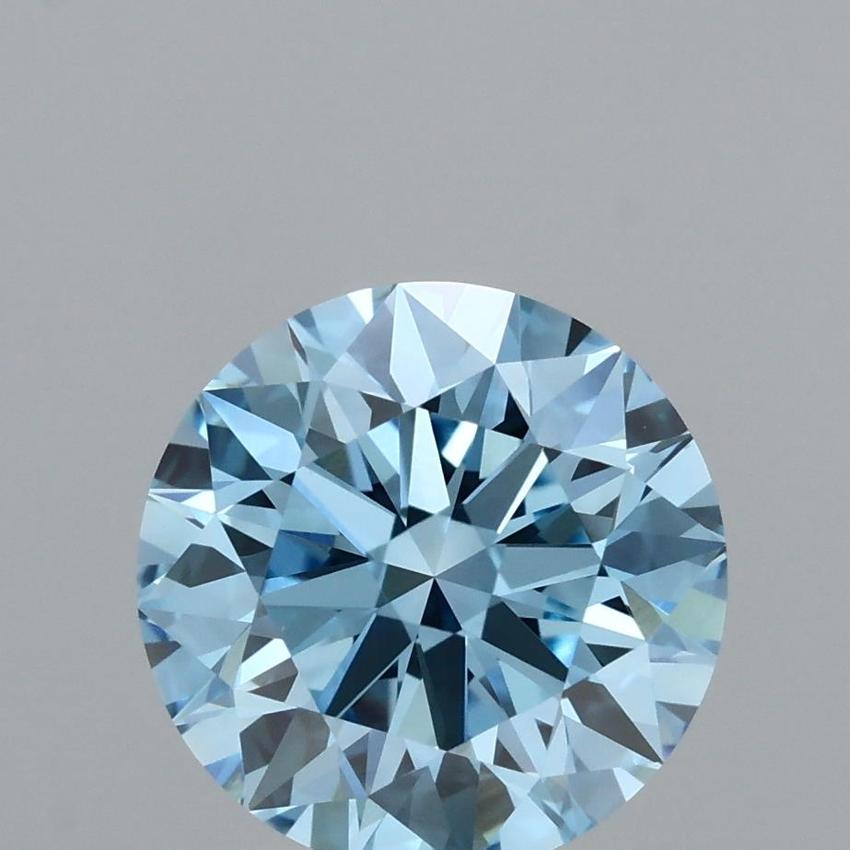 2.59 Ct. Fancy Vivid Blue Round Lab Grown Diamond