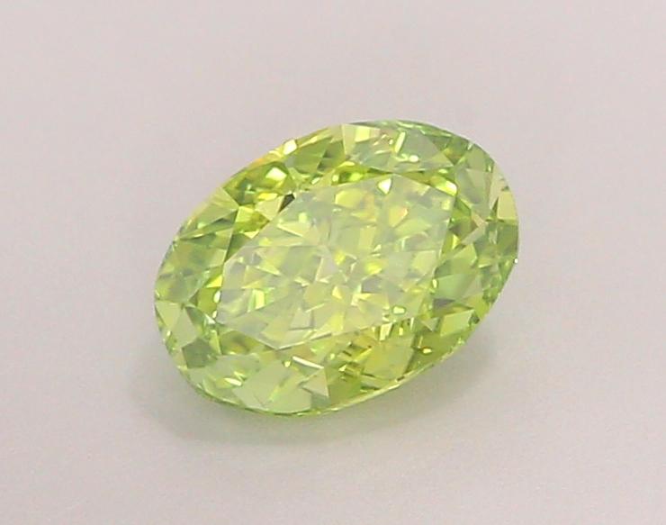 1.07 Ct. Fancy Vivid Green Oval Lab Grown Diamond