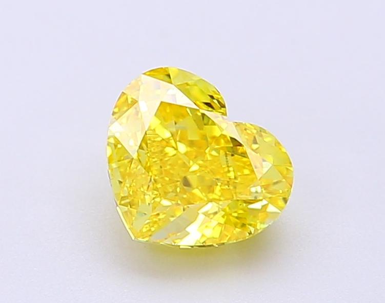 1.18 Ct. Fancy Vivid Yellow Heart Lab Grown Diamond