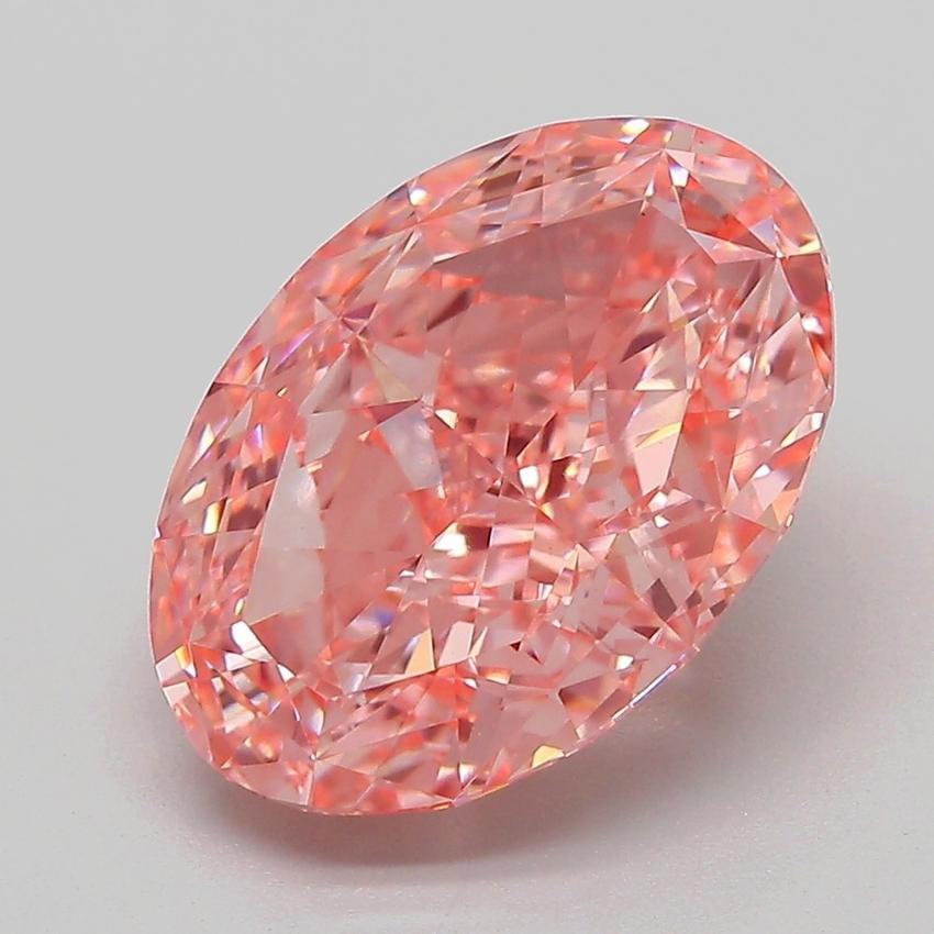 4.76 Ct. Fancy Vivid Pink Oval Lab Grown Diamond