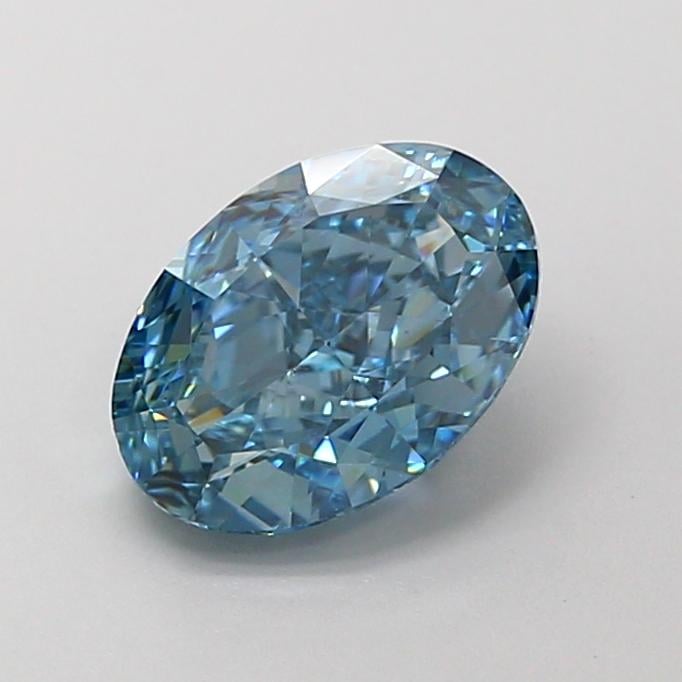1.71 Ct. Fancy Vivid  Blue Oval Lab Grown Diamond