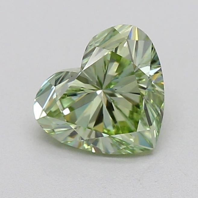 0.70 Ct. Fancy Vivid  Green Heart Lab Grown Diamond