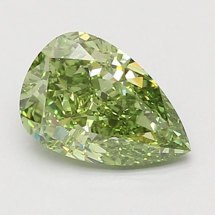 2.11 Ct. Fancy Vivid Green Pear Lab Grown Diamond