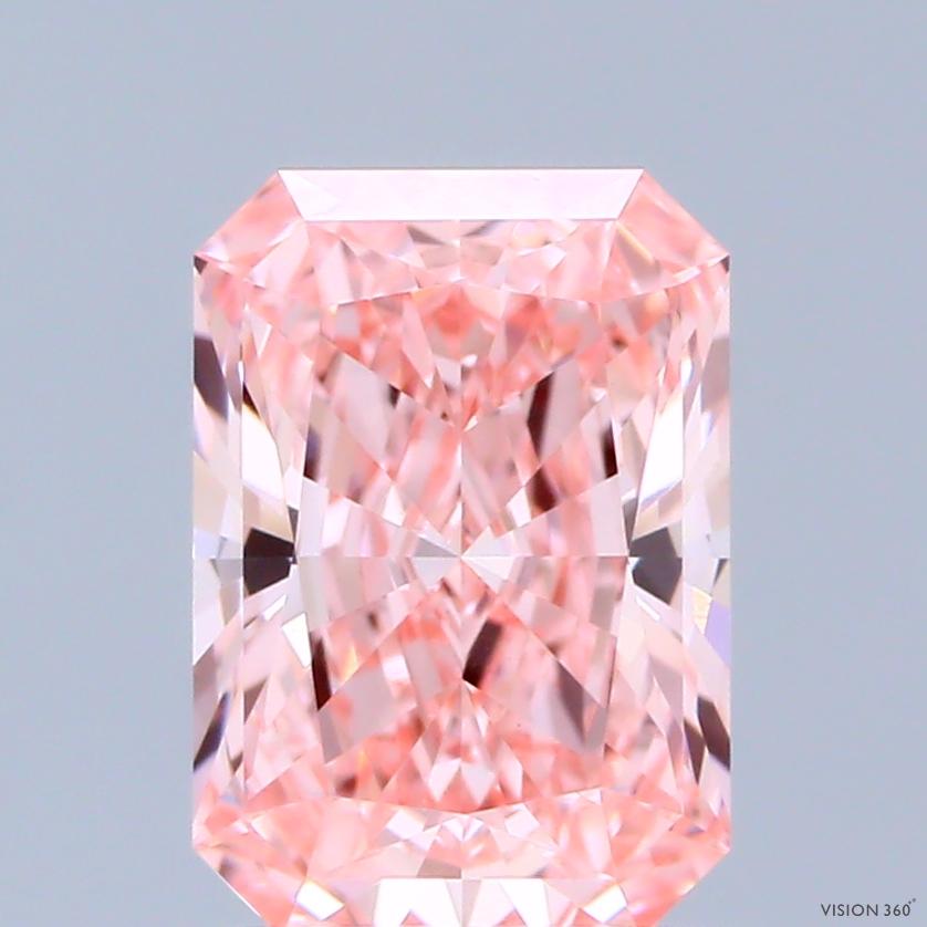 1.51 Ct. Fancy Vivid Pink Radiant Lab Grown Diamond