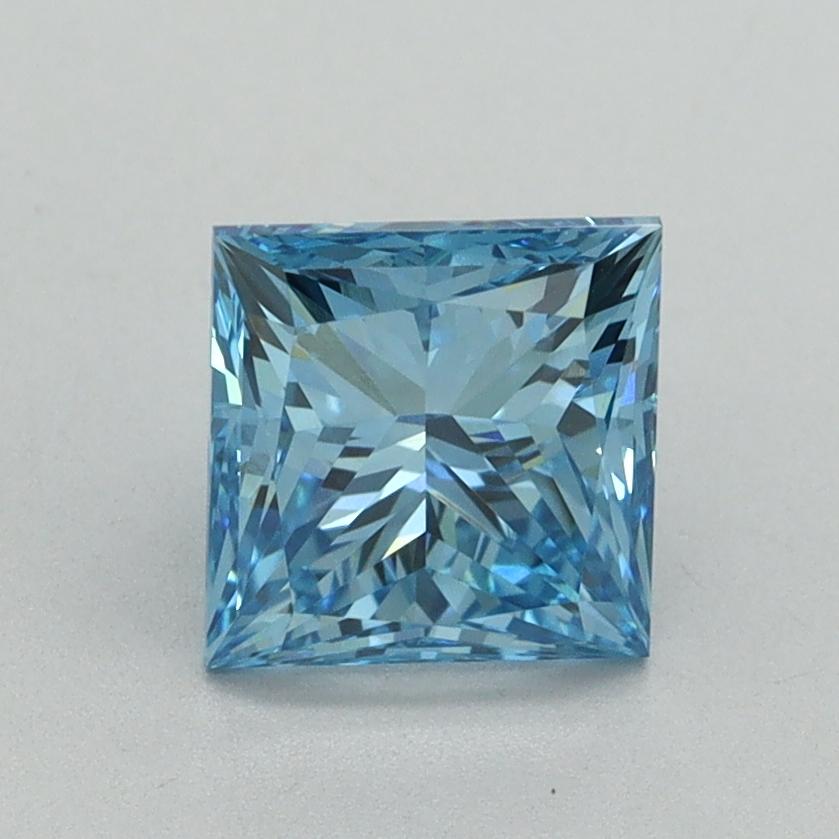 1.57 Ct. Fancy Vivid Blue Princess Lab Grown Diamond