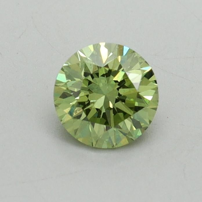 0.50 Ct. Fancy Vivid Green Round Lab Grown Diamond