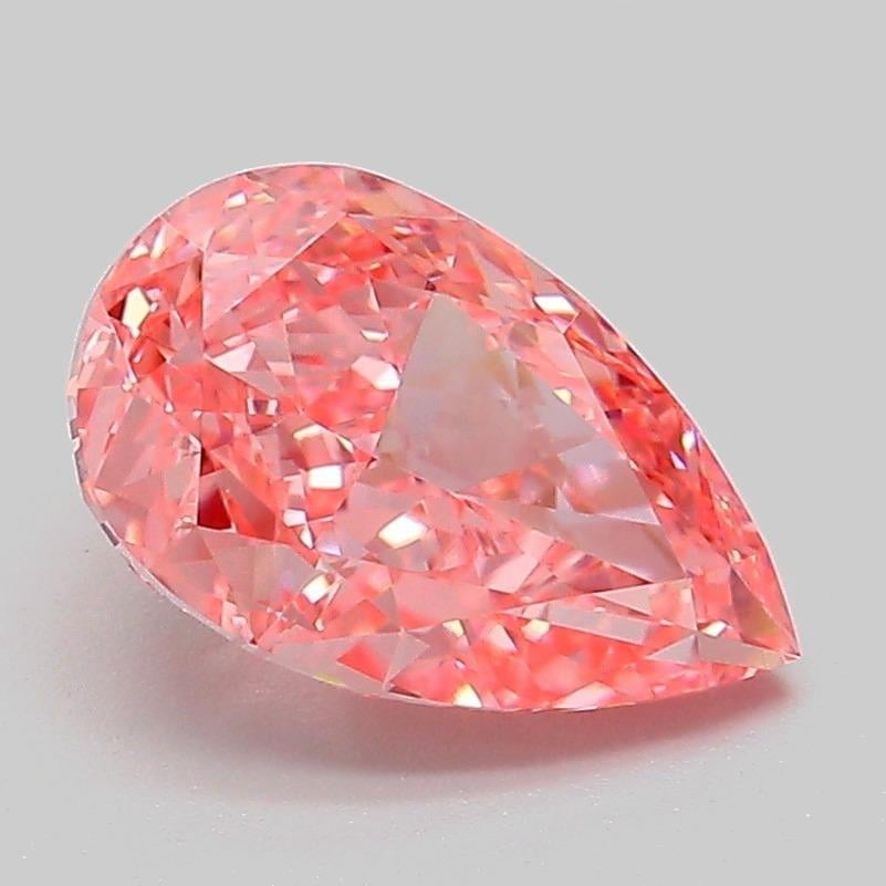 2.11 Ct. Fancy Vivid Pink Pear Lab Grown Diamond