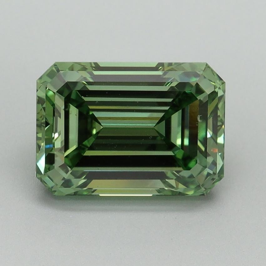 2.51 Ct. Fancy Vivid Pacific Green Emerald Lab Grown Diamond