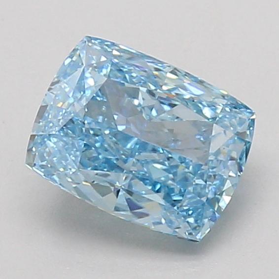 1.51 Ct. Fancy Vivid Blue Cushion Lab Grown Diamond