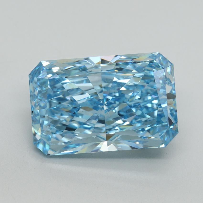 9.03 Ct. Fancy Vivid Blue Radiant Lab Grown Diamond