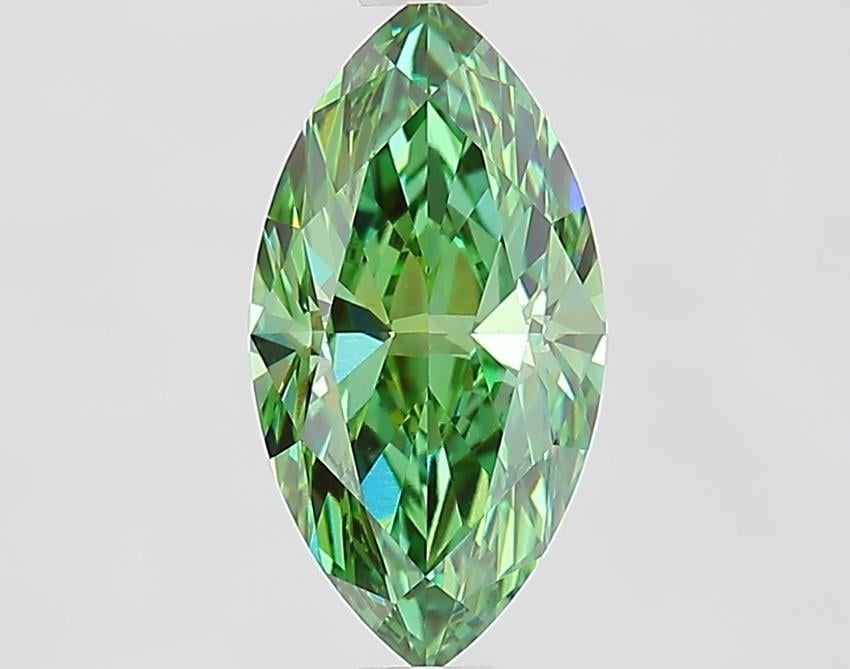 1.52 Ct. Fancy Vivid Green Marquise Lab Grown Diamond