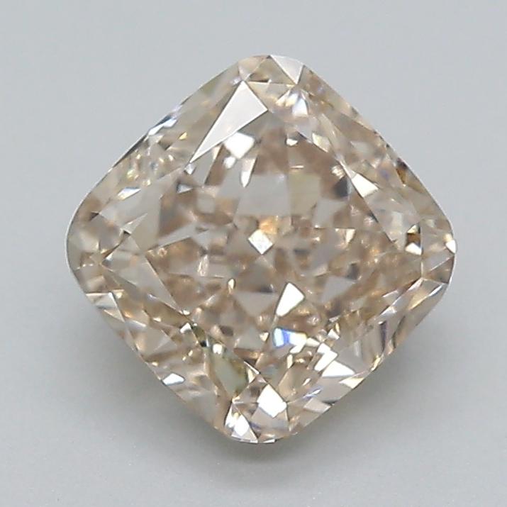 1.56 Ct. Very Light  Brown Cushion Lab Grown Diamond