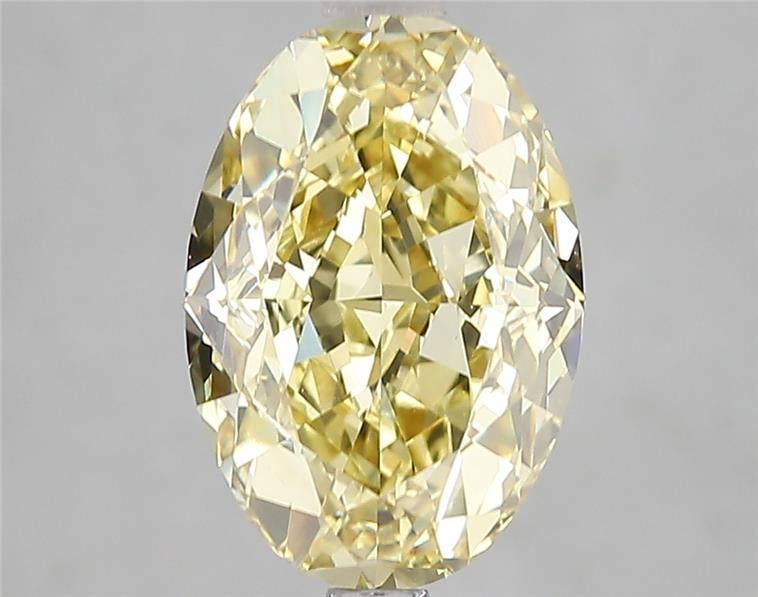 4.04 Ct. Fancy Vivid Yellow Oval Lab Grown Diamond