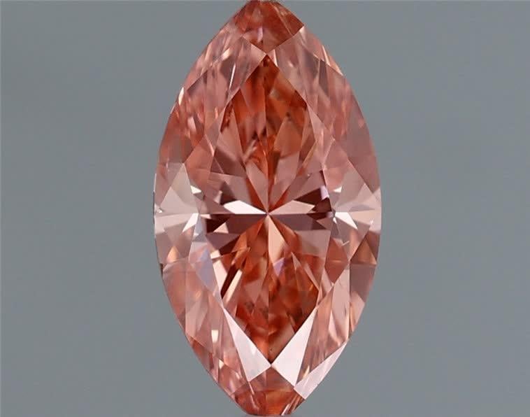 0.41 Ct. Fancy Vivid Pink Marquise Lab Grown Diamond