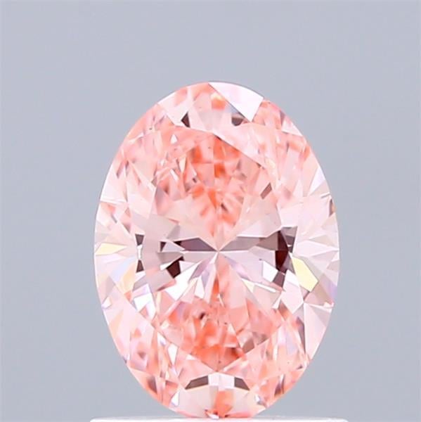 0.95 Ct. Fancy Vivid Pink Oval Lab Grown Diamond