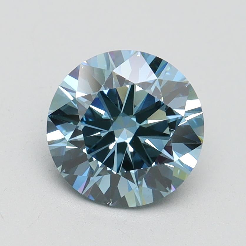 1.33 Ct. Fancy Vivid Blue Round Lab Grown Diamond