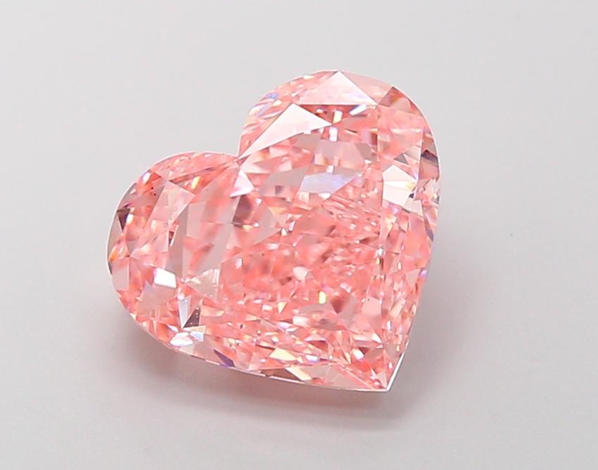 5.02 Ct. Fancy Vivid Pink Heart Lab Grown Diamond