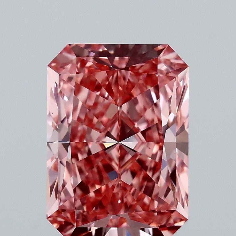 2.55 Ct. Fancy Vivid Pink Radiant Lab Grown Diamond
