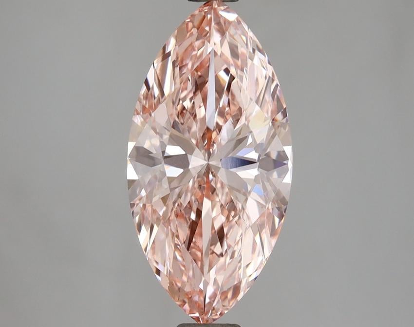 2.57 Ct. Fancy Vivid Pink Marquise Lab Grown Diamond