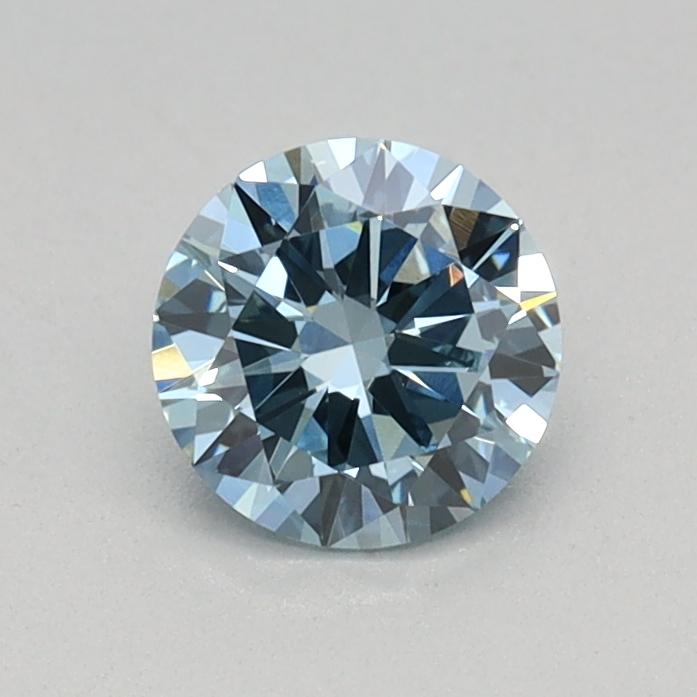 0.40 Ct. Fancy Vivid Blue Round Lab Grown Diamond