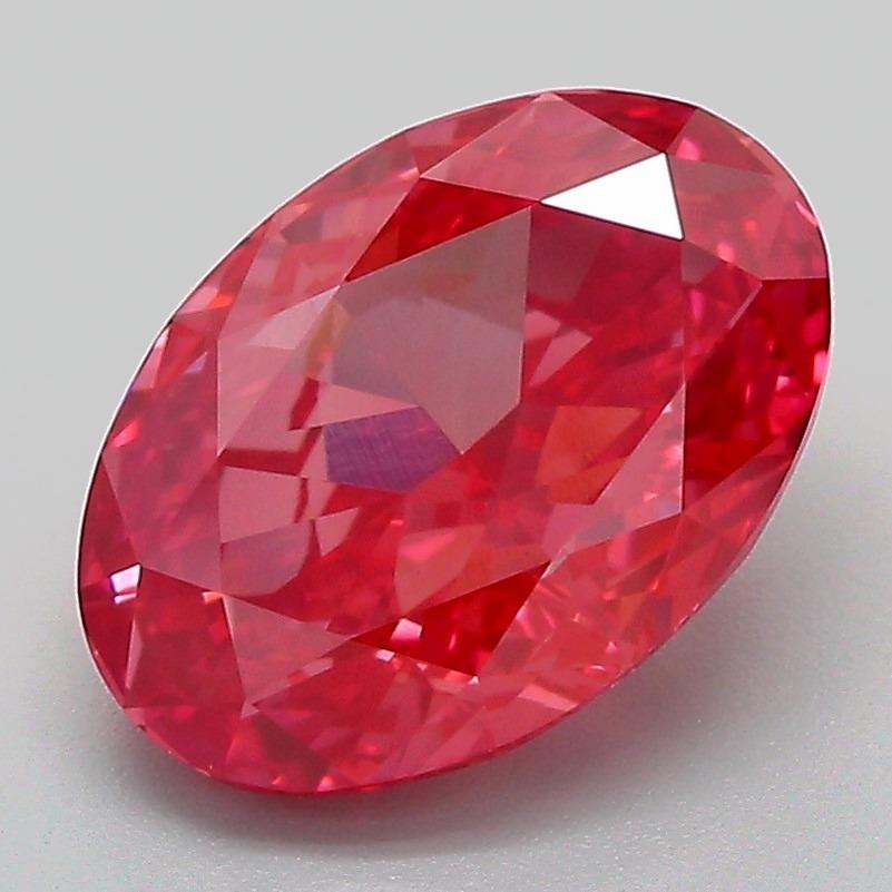 3.01 Ct. Fancy Vivid Pink Oval Lab Grown Diamond