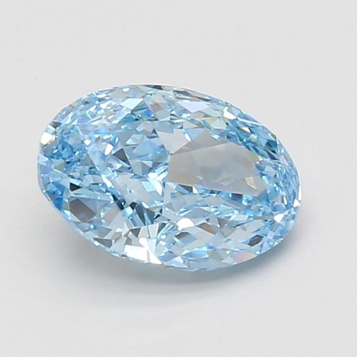2.11 Ct. Fancy Vivid Blue Oval Lab Grown Diamond
