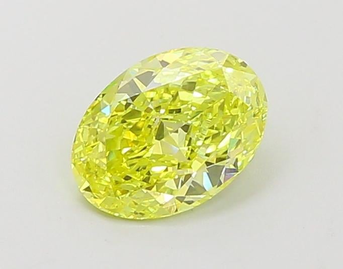 1.03 Ct. Fancy Vivid  Yellow Oval Lab Grown Diamond