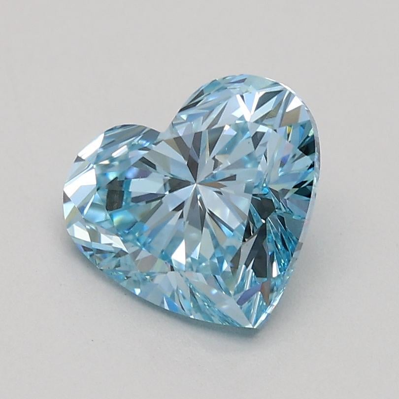 1.01 Ct. Fancy Intense Blue Heart Lab Grown Diamond