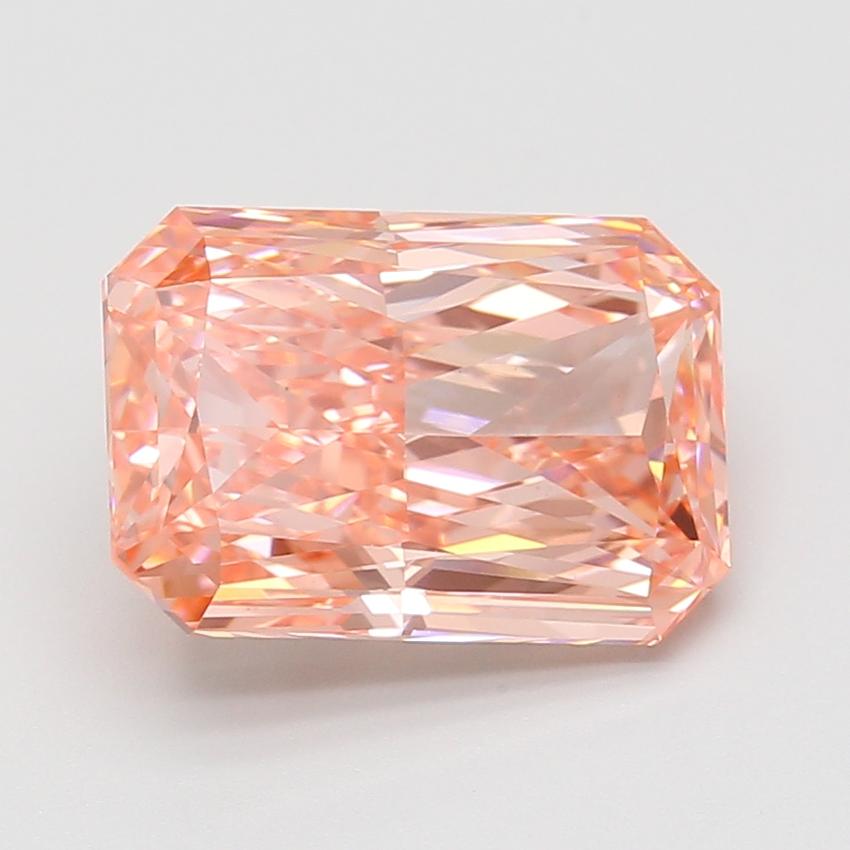 5.04 Ct. Fancy Vivid Pink Radiant Lab Grown Diamond