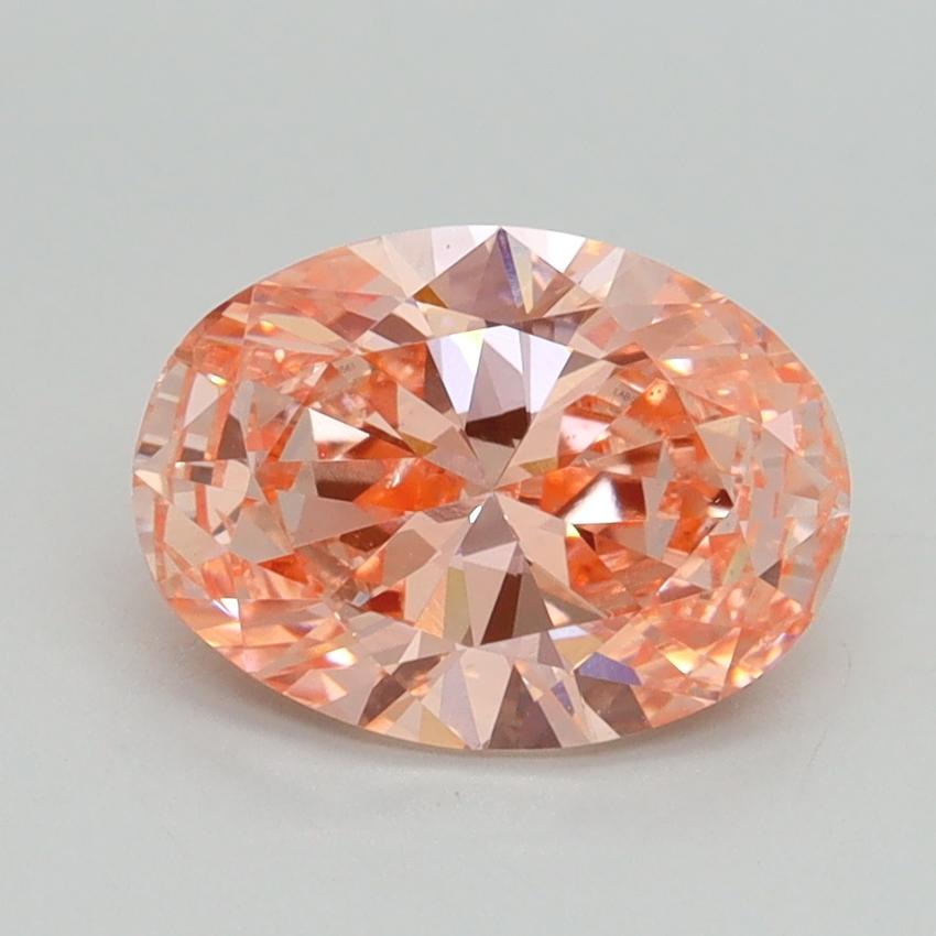 1.60 Ct. Fancy Intense Pink Oval Lab Grown Diamond