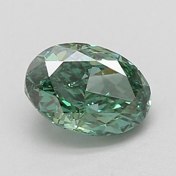 1.06 Ct. Fancy Vivid Green Oval Lab Grown Diamond