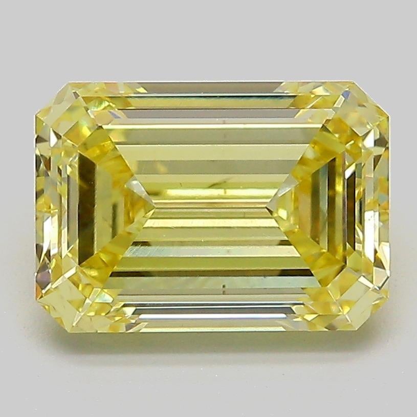 2.87 Ct. Fancy Intense  Yellow Emerald Lab Grown Diamond
