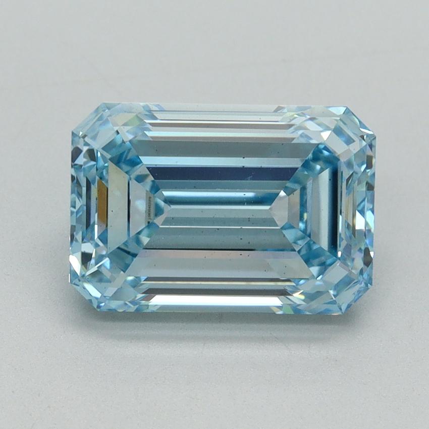 3.08 Ct. Fancy Intense Blue Emerald Lab Grown Diamond
