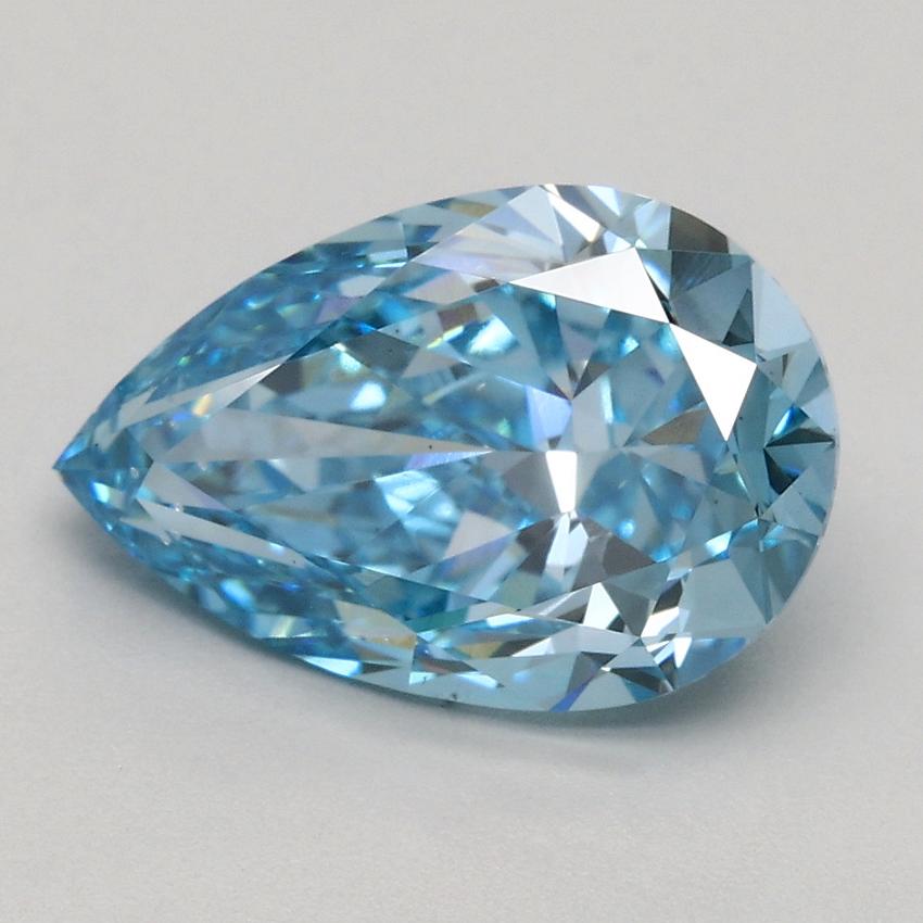 2.00 Ct. Fancy Vivid Blue Pear Lab Grown Diamond