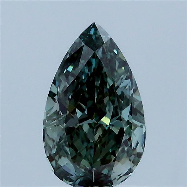 1.02 Ct. Fancy Vivid Green Pear Lab Grown Diamond